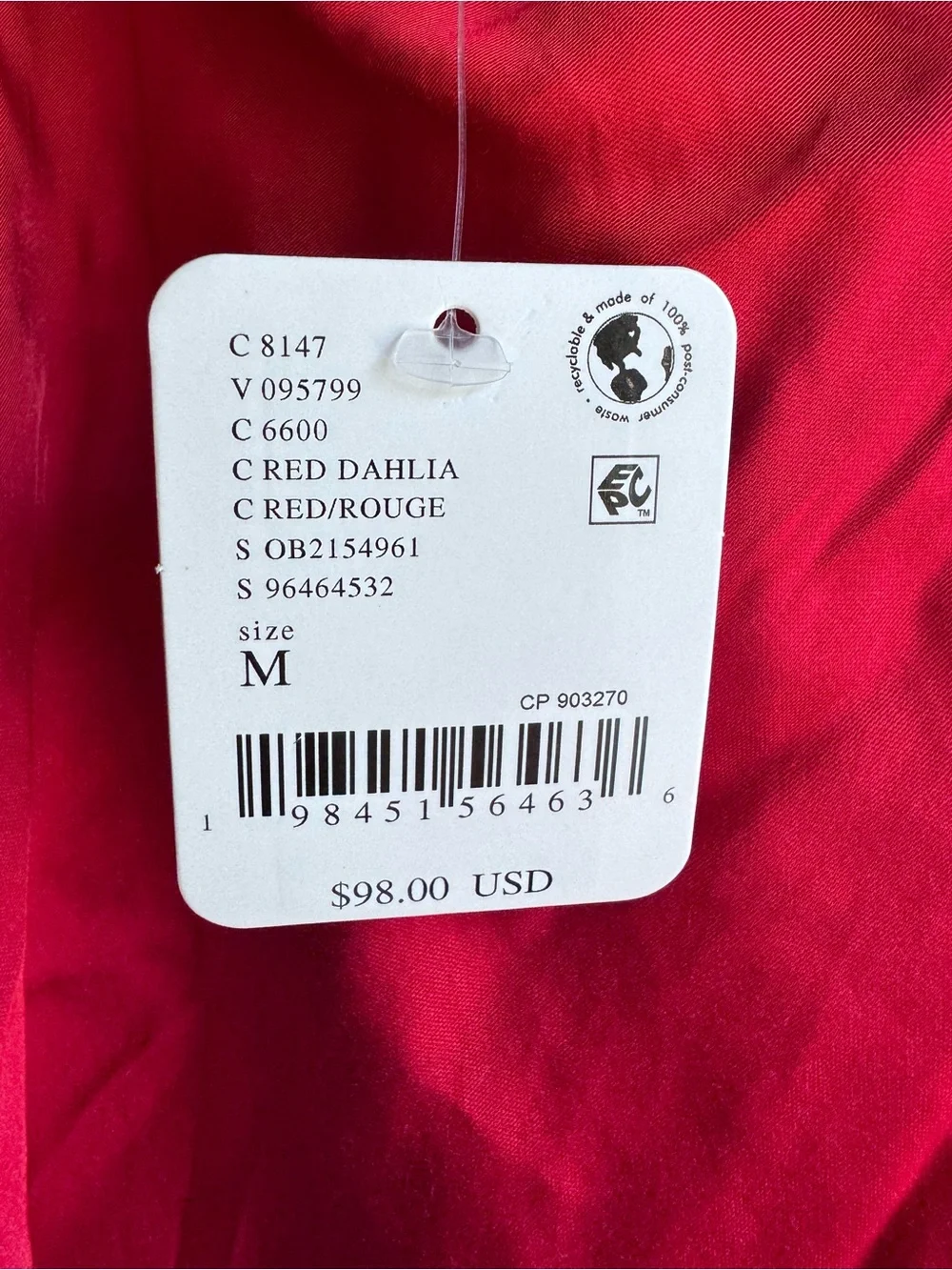 Free People Red Lace-Trim Slip Chemise
